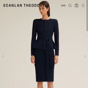 Elegant Navy Blue Women's Suit